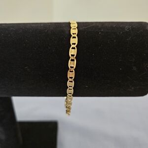 Made In Italy Gold Chain Link Bracelet - 7" (24k Overlay)